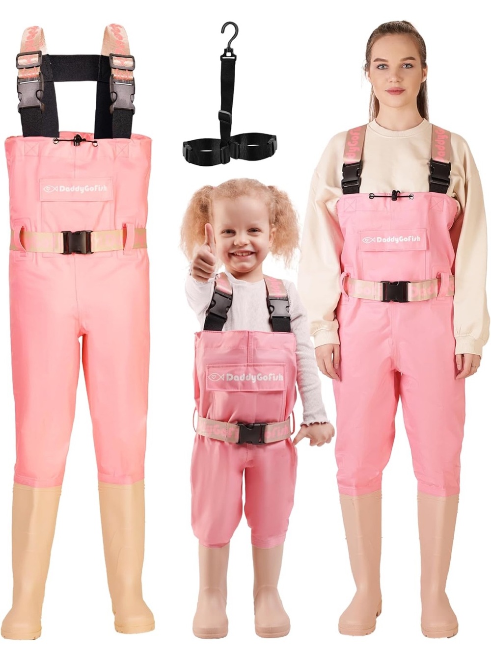 Pink Kids Fishing Waders Age 7–8 — BRAND NEW DaddyGoFish